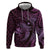 Aloha Hawaii Hammerhead Shark Zip Hoodie Purple Kakau and Polynesian Tattoo LT03