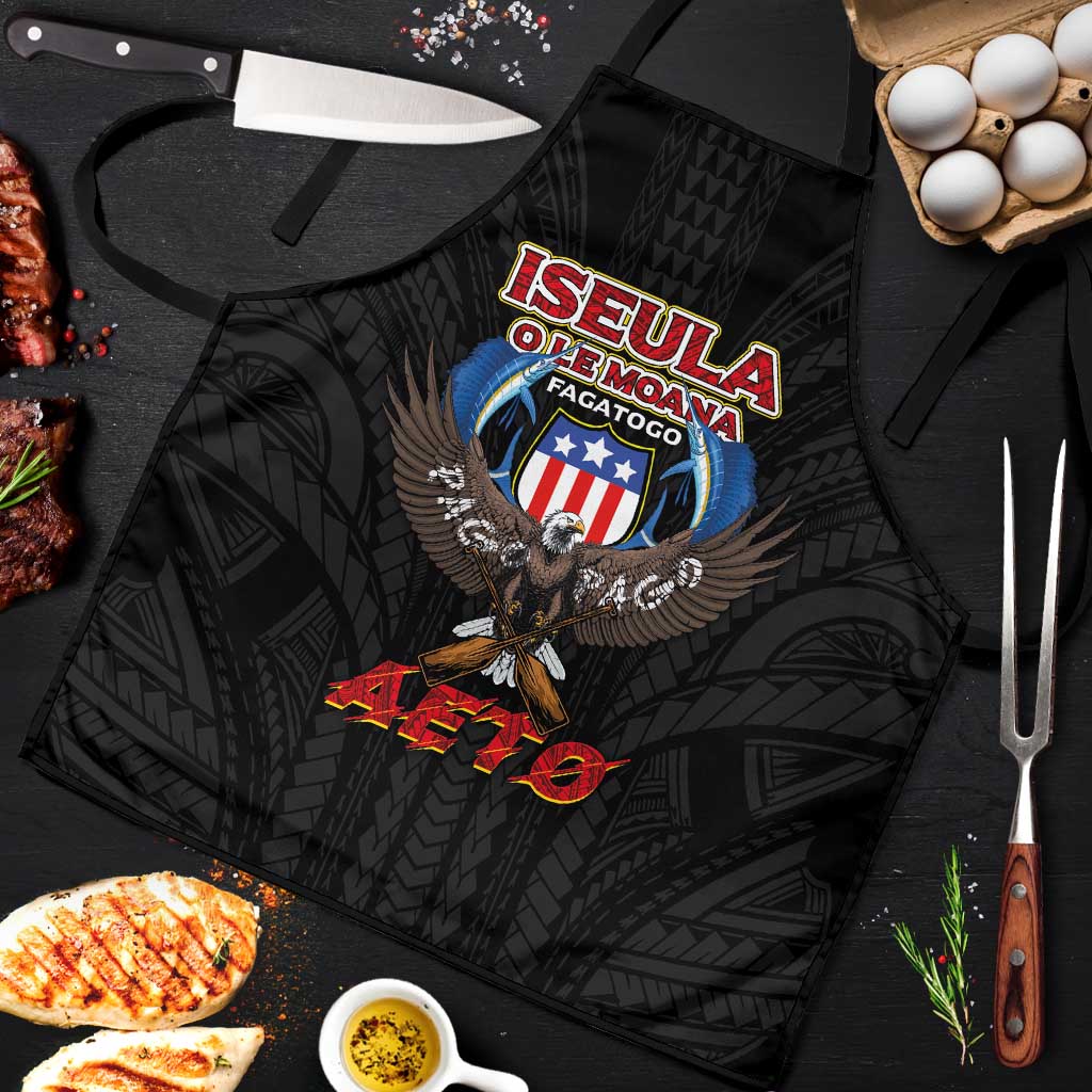 American Samoa Fautasi Apron Pago Pago Aeto and Iseula o le Moana of Fagatogo Black Color - Polynesian Pride