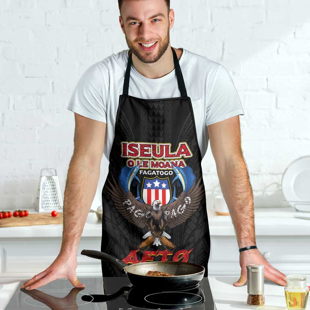 American Samoa Fautasi Apron Pago Pago Aeto and Iseula o le Moana of Fagatogo Black Color - Polynesian Pride
