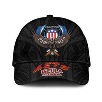 American Samoa Fautasi Classic Cap Pago Pago Aeto and Iseula o le Moana of Fagatogo Black Color - Polynesian Pride