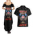American Samoa Fautasi Couples Matching Summer Maxi Dress and Hawaiian Shirt Pago Pago Aeto and Iseula o le Moana of Fagatogo Black Color - Polynesian Pride