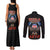 American Samoa Fautasi Couples Matching Tank Maxi Dress and Long Sleeve Button Shirt Pago Pago Aeto and Iseula o le Moana of Fagatogo Black Color - Polynesian Pride