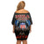 American Samoa Fautasi Family Matching Off Shoulder Short Dress and Hawaiian Shirt Pago Pago Aeto and Iseula o le Moana of Fagatogo Black Color - Polynesian Pride
