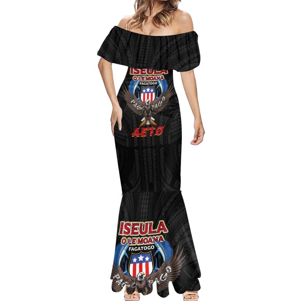 American Samoa Fautasi Mermaid Dress Pago Pago Aeto and Iseula o le Moana of Fagatogo Black Color - Polynesian Pride