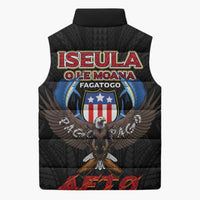 American Samoa Fautasi Sleeveless Puffer Jacket Pago Pago Aeto and Iseula o le Moana of Fagatogo Black Color - Polynesian Pride
