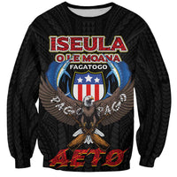 American Samoa Fautasi Sweatshirt Pago Pago Aeto and Iseula o le Moana of Fagatogo Black Color - Polynesian Pride