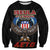 American Samoa Fautasi Sweatshirt Pago Pago Aeto and Iseula o le Moana of Fagatogo Black Color - Polynesian Pride