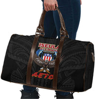 American Samoa Fautasi Travel Bag Pago Pago Aeto and Iseula o le Moana of Fagatogo Black Color - Polynesian Pride