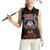 American Samoa Fautasi Women Sleeveless Polo Shirt Pago Pago Aeto and Iseula o le Moana of Fagatogo Black Color - Polynesian Pride