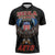American Samoa Fautasi Zipper Polo Shirt Pago Pago Aeto and Iseula o le Moana of Fagatogo Black Color - Polynesian Pride