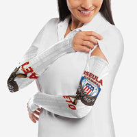 American Samoa Fautasi Arm Sleeves Pago Pago Aeto and Iseula o le Moana of Fagatogo White Color - Polynesian Pride