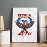 American Samoa Fautasi Canvas Wall Art Pago Pago Aeto and Iseula o le Moana of Fagatogo White Color - Polynesian Pride