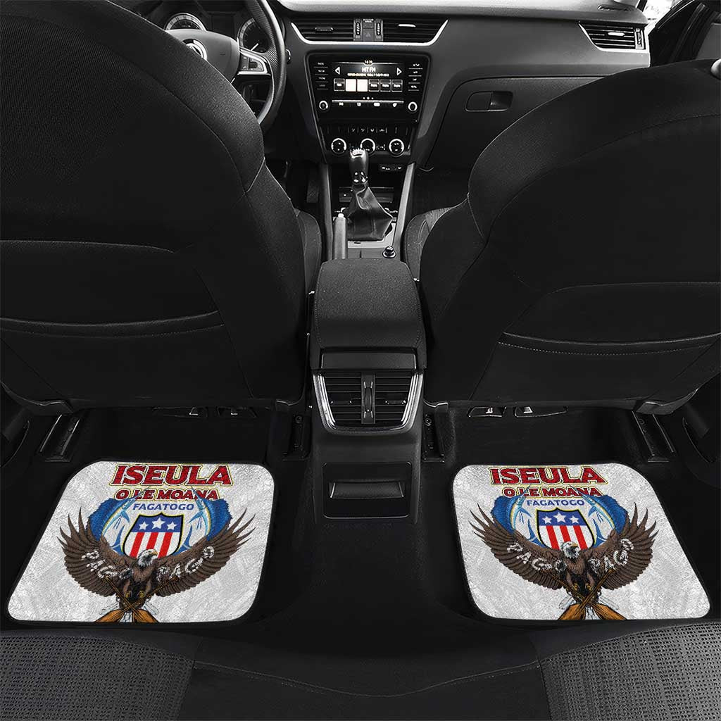 American Samoa Fautasi Car Mats Pago Pago Aeto and Iseula o le Moana of Fagatogo White Color - Polynesian Pride