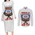 American Samoa Fautasi Couples Matching Long Sleeve Bodycon Dress and Long Sleeve Button Shirt Pago Pago Aeto and Iseula o le Moana of Fagatogo White Color - Polynesian Pride