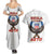 American Samoa Fautasi Couples Matching Summer Maxi Dress and Hawaiian Shirt Pago Pago Aeto and Iseula o le Moana of Fagatogo White Color - Polynesian Pride