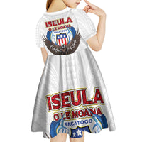 American Samoa Fautasi Kid Short Sleeve Dress Pago Pago Aeto and Iseula o le Moana of Fagatogo White Color - Polynesian Pride