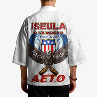 American Samoa Fautasi Kimono Pago Pago Aeto and Iseula o le Moana of Fagatogo White Color - Polynesian Pride