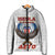 American Samoa Fautasi Padded Jacket Pago Pago Aeto and Iseula o le Moana of Fagatogo White Color - Polynesian Pride