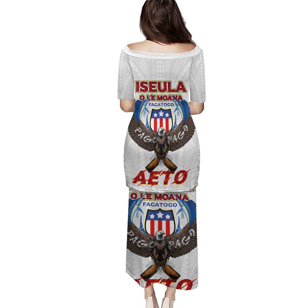American Samoa Fautasi Puletasi Pago Pago Aeto and Iseula o le Moana of Fagatogo White Color - Polynesian Pride