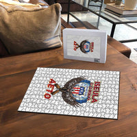 American Samoa Fautasi Puzzle Pago Pago Aeto and Iseula o le Moana of Fagatogo White Color - Polynesian Pride