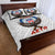American Samoa Fautasi Quilt Bed Set Pago Pago Aeto and Iseula o le Moana of Fagatogo White Color - Polynesian Pride