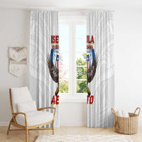 American Samoa Fautasi Window Curtain Pago Pago Aeto and Iseula o le Moana of Fagatogo White Color - Polynesian Pride
