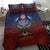 American Samoa Fautasi Bedding Set Pago Pago Aeto and Iseula o le Moana of Fagatogo Red-Blue - Polynesian Pride