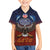 American Samoa Fautasi Hawaiian Shirt Pago Pago Aeto and Iseula o le Moana of Fagatogo Red-Blue - Polynesian Pride