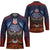 American Samoa Fautasi Hockey Jersey Pago Pago Aeto and Iseula o le Moana of Fagatogo Red-Blue - Polynesian Pride