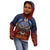 American Samoa Fautasi Kid Hoodie Pago Pago Aeto and Iseula o le Moana of Fagatogo Red-Blue - Polynesian Pride