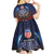 American Samoa Fautasi Kid Short Sleeve Dress Pago Pago Aeto and Iseula o le Moana of Fagatogo Red-Blue - Polynesian Pride