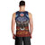 American Samoa Fautasi Men Tank Top Pago Pago Aeto and Iseula o le Moana of Fagatogo Red-Blue - Polynesian Pride