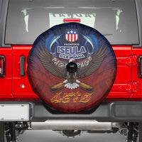 American Samoa Fautasi Spare Tire Cover Pago Pago Aeto and Iseula o le Moana of Fagatogo Red-Blue - Polynesian Pride