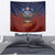 American Samoa Fautasi Tapestry Pago Pago Aeto and Iseula o le Moana of Fagatogo Red-Blue - Polynesian Pride