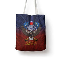 American Samoa Fautasi Tote Bag Pago Pago Aeto and Iseula o le Moana of Fagatogo Red-Blue - Polynesian Pride