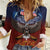American Samoa Fautasi Women Casual Shirt Pago Pago Aeto and Iseula o le Moana of Fagatogo Red-Blue - Polynesian Pride