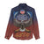 American Samoa Fautasi Women Casual Shirt Pago Pago Aeto and Iseula o le Moana of Fagatogo Red-Blue - Polynesian Pride