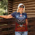 American Samoa Fautasi Women Polo Shirt Pago Pago Aeto and Iseula o le Moana of Fagatogo Red-Blue - Polynesian Pride