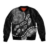 Hawaii Running Bomber Jacket Polynesian Tribal Tattoo