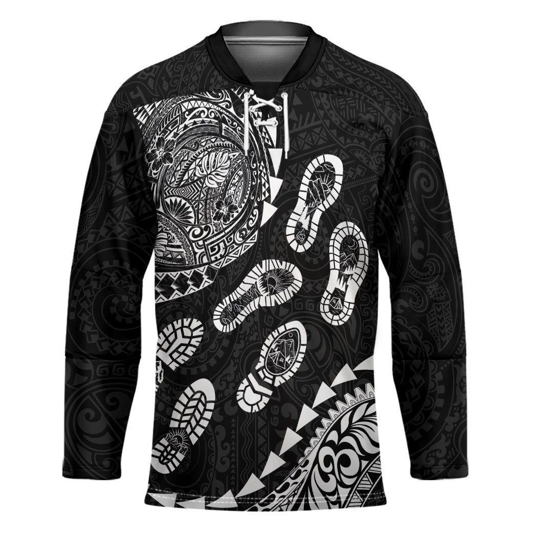 Hawaii Running Hockey Jersey Polynesian Tribal Tattoo