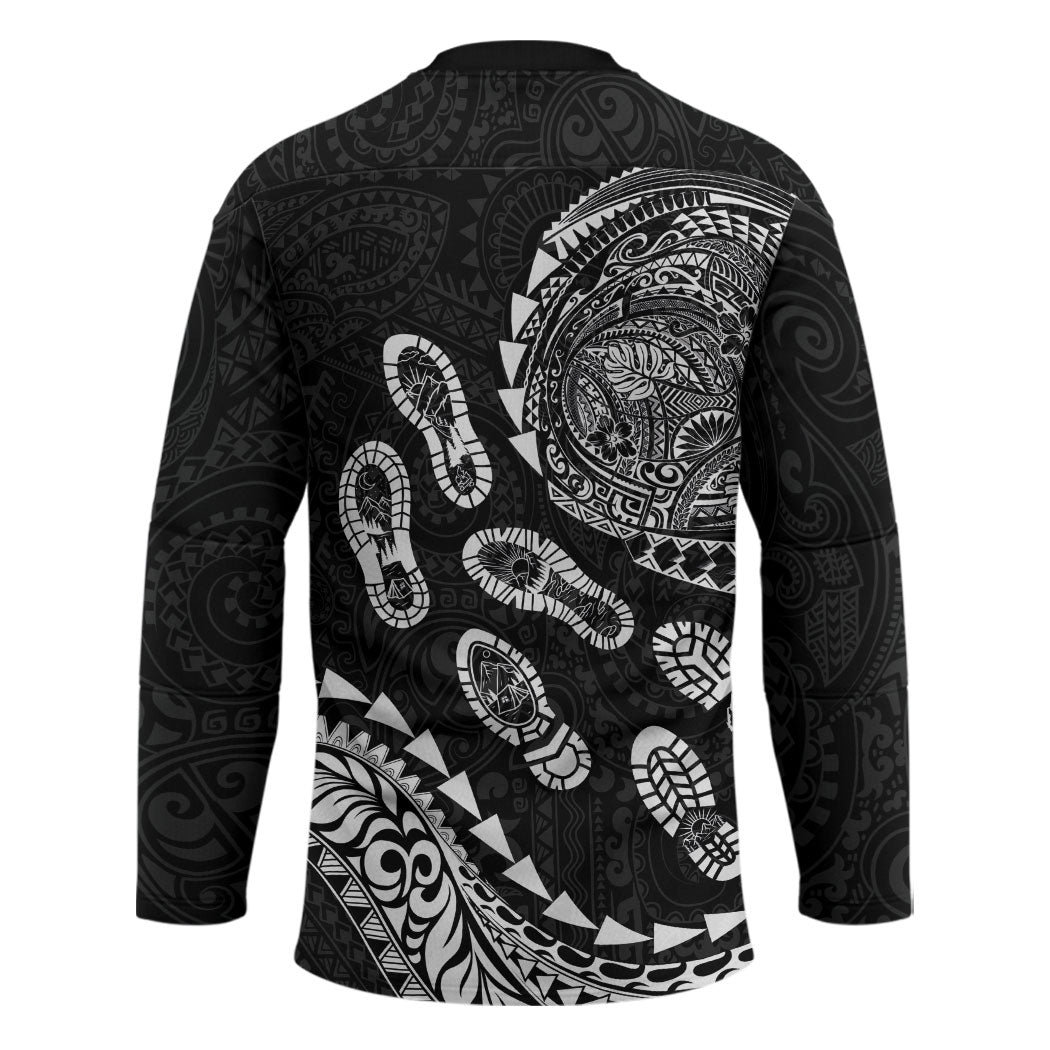 Hawaii Running Hockey Jersey Polynesian Tribal Tattoo