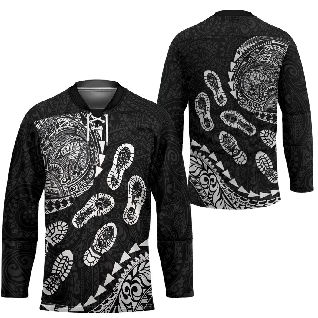 Hawaii Running Hockey Jersey Polynesian Tribal Tattoo