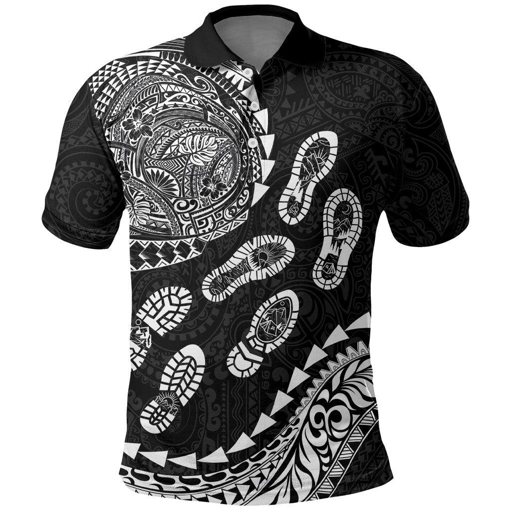 Hawaii Running Polo Shirt Polynesian Tribal Tattoo