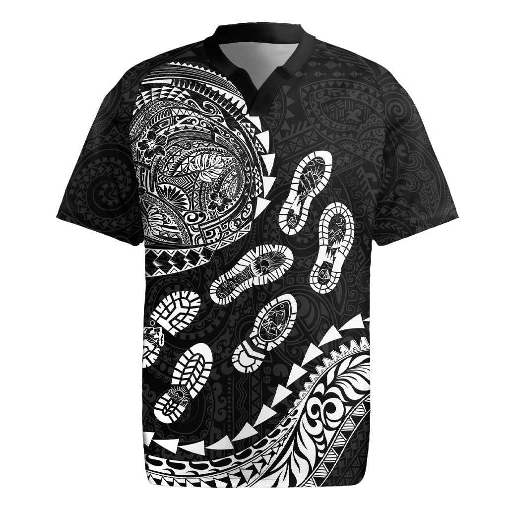 Hawaii Running Rugby Jersey Polynesian Tribal Tattoo