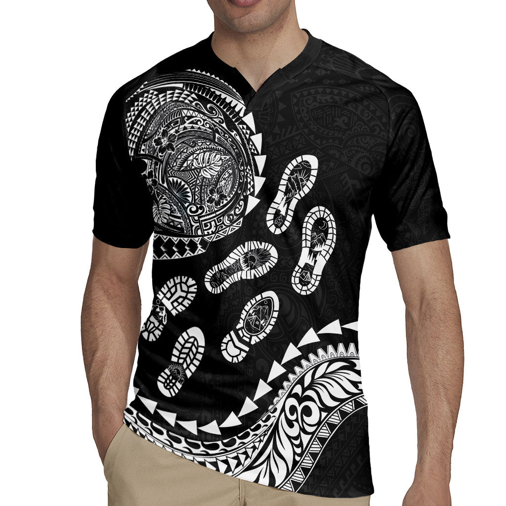 Hawaii Running Rugby Jersey Polynesian Tribal Tattoo