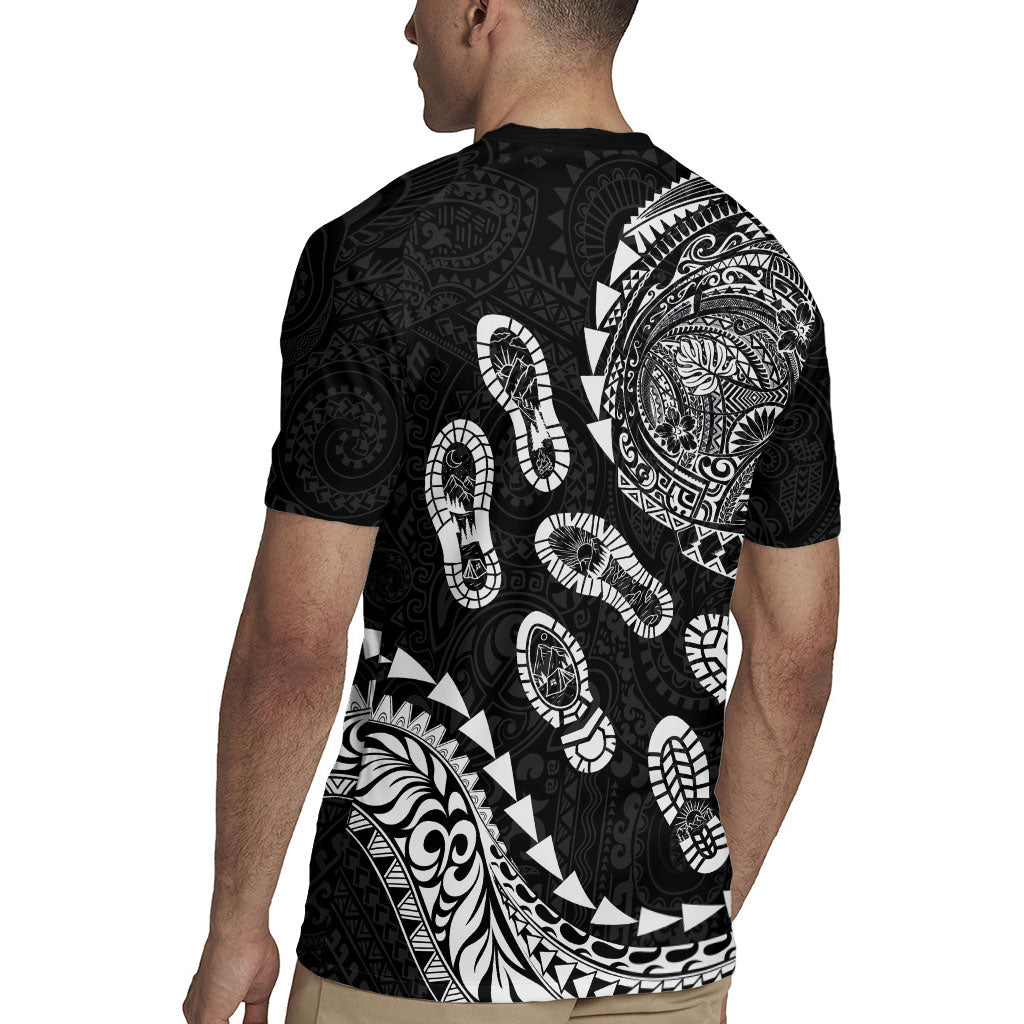 Hawaii Running Rugby Jersey Polynesian Tribal Tattoo
