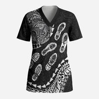 Hawaii Running Scrub Top Polynesian Tribal Tattoo
