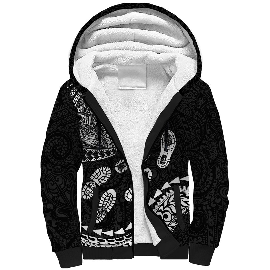 Hawaii Running Sherpa Hoodie Polynesian Tribal Tattoo