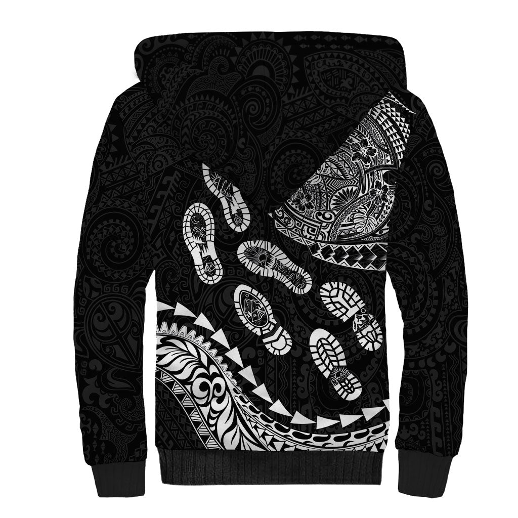 Hawaii Running Sherpa Hoodie Polynesian Tribal Tattoo