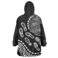 Hawaii Running Wearable Blanket Hoodie Polynesian Tribal Tattoo